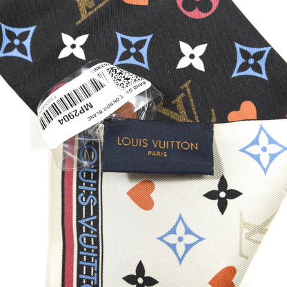 Louis Vuitton Silk Game On Bandeau Black White 3 of 7