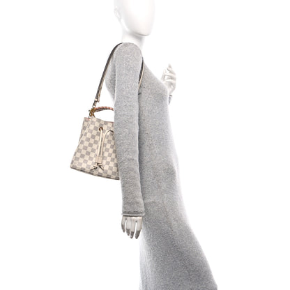 Louis Vuitton Damier Azur Braided Neonoe BB Pink 2 of 11