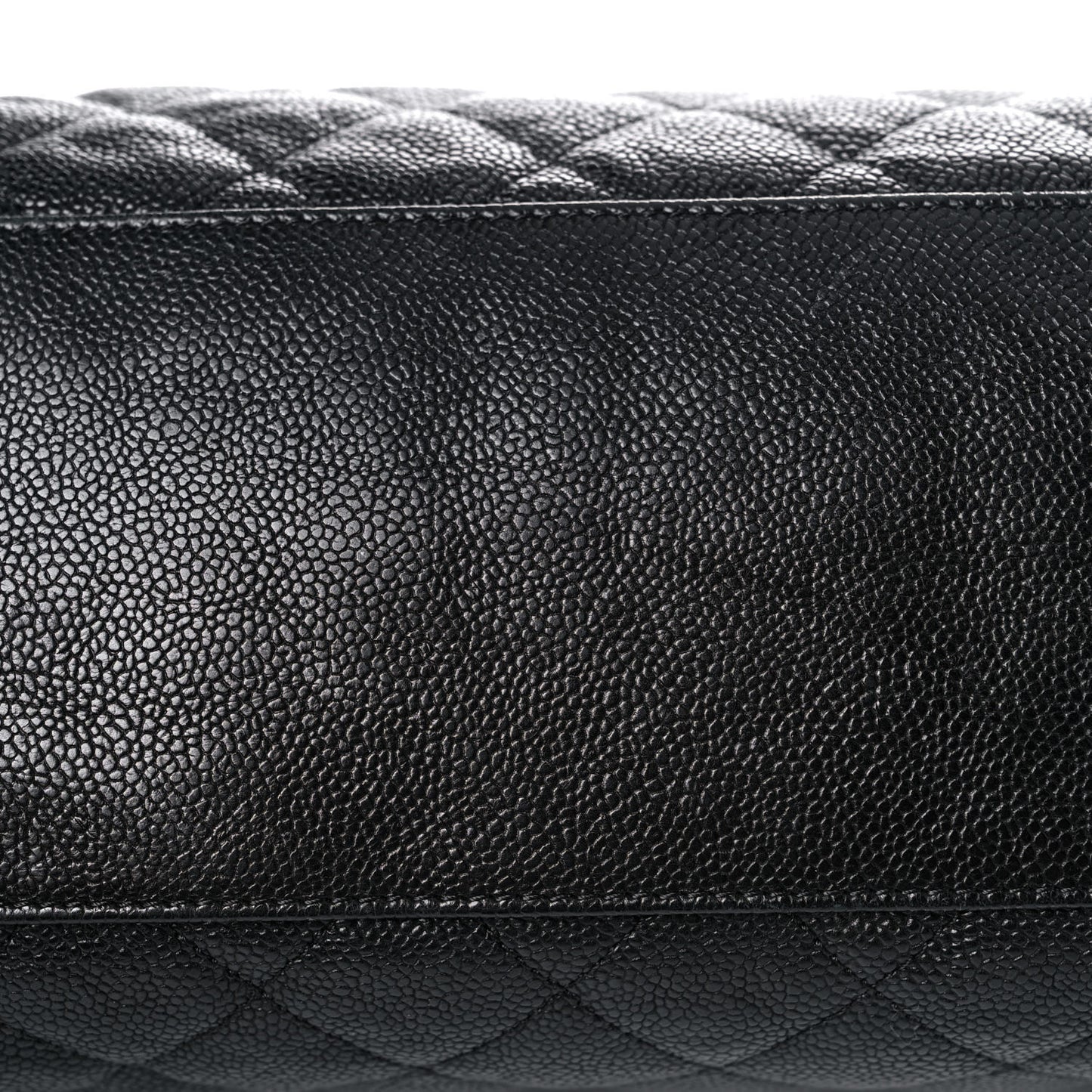 Caviar Quilted French Riviera Shouler Bag Black