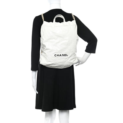 Chanel Calfskin Quilted Chanel 22 Backpack White Black 2 of 12