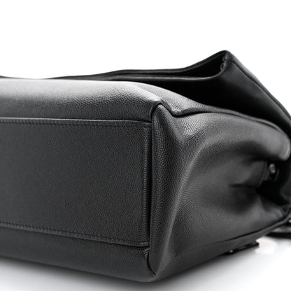 Saint Laurent Grain De Poudre Medium West Hollywood Monogram Fold-Over Black 10 of 11