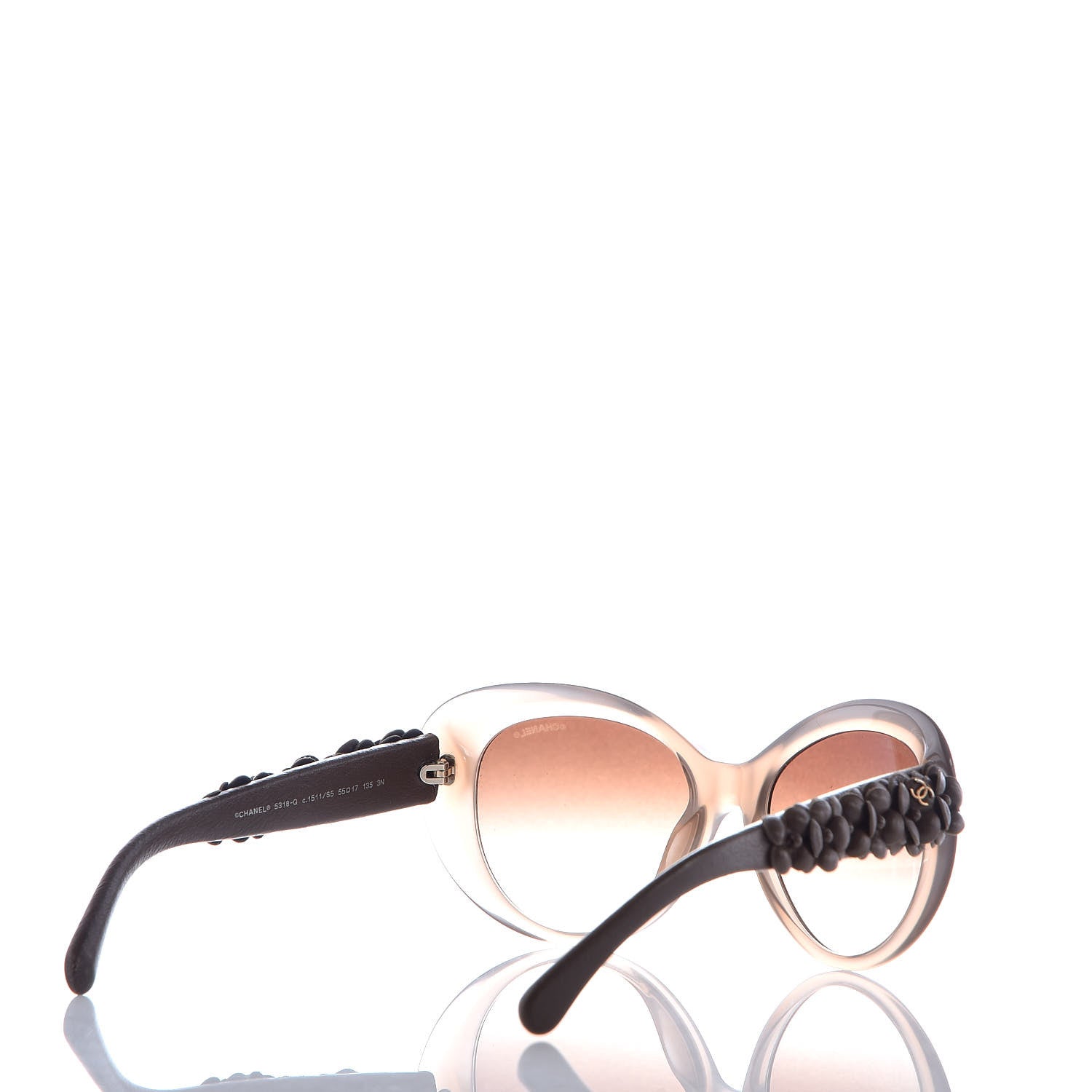 Chanel Lambskin Camellia CC Sunglasses 5318-Q Brown 4 of 9
