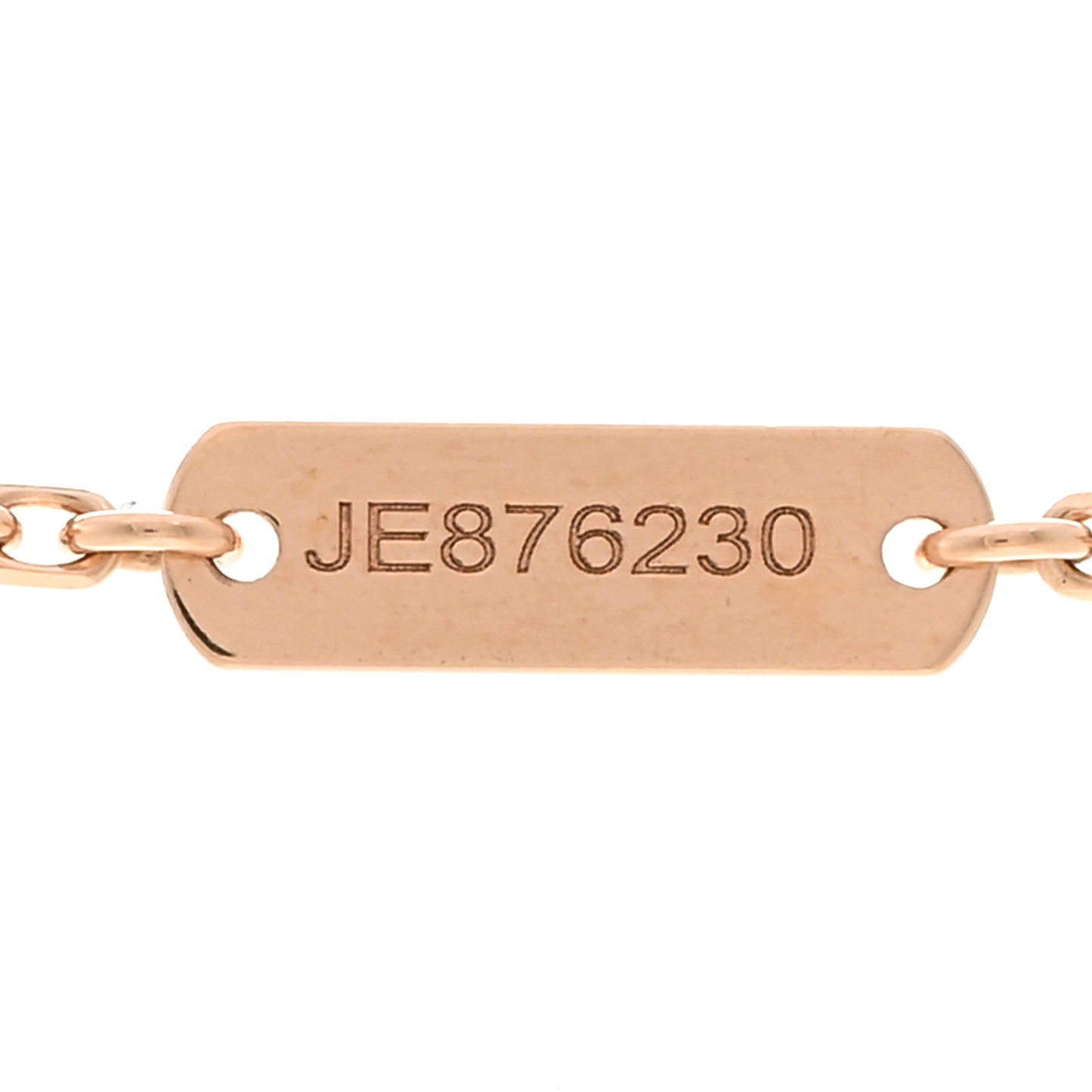 18K Rose Gold Diamond Bulls Eye Vintage Alhambra Pendant Necklace