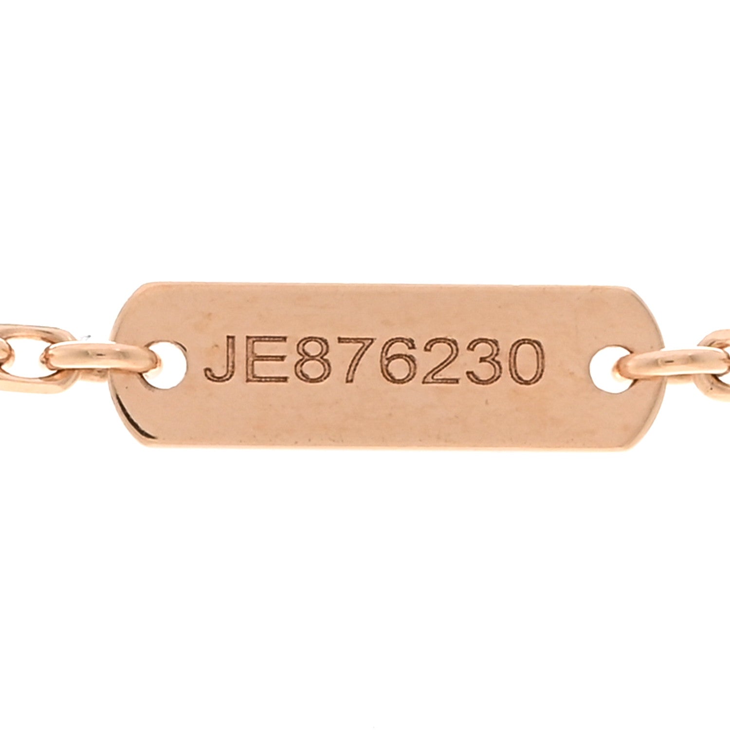 Van Cleef & Arpels 18K Rose Gold Diamond Bulls Eye Vintage Alhambra Pendant Necklace 5 of 6