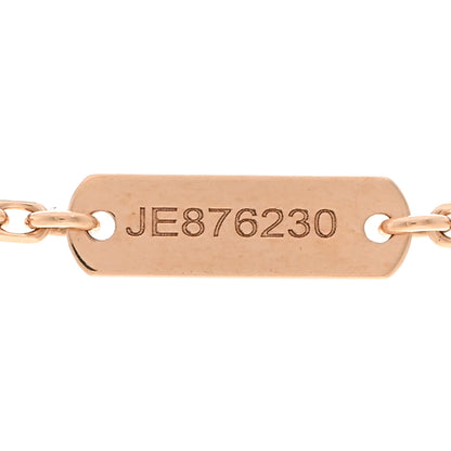 Van Cleef & Arpels 18K Rose Gold Diamond Bulls Eye Vintage Alhambra Pendant Necklace 5 of 6