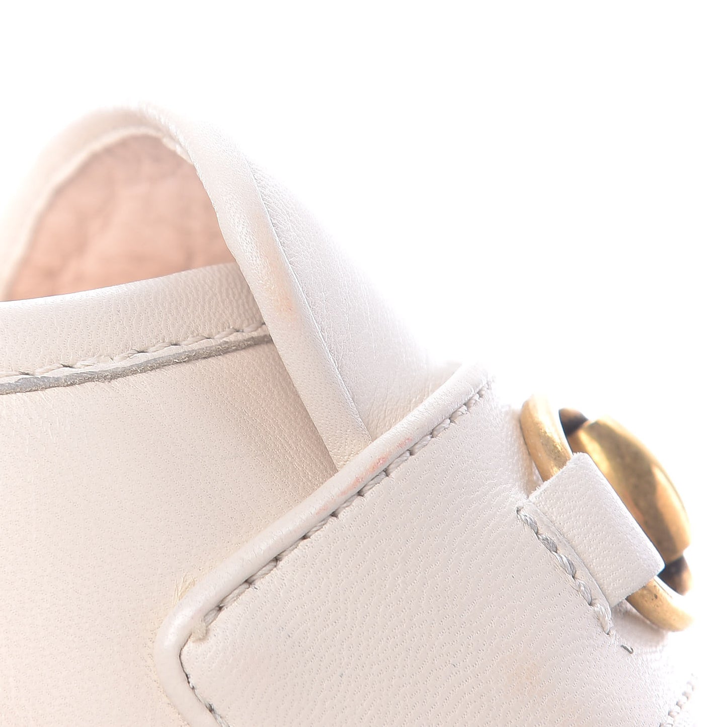Malaga Kid Pearl Studded Vegas Platform Loafers 39 Mystic White