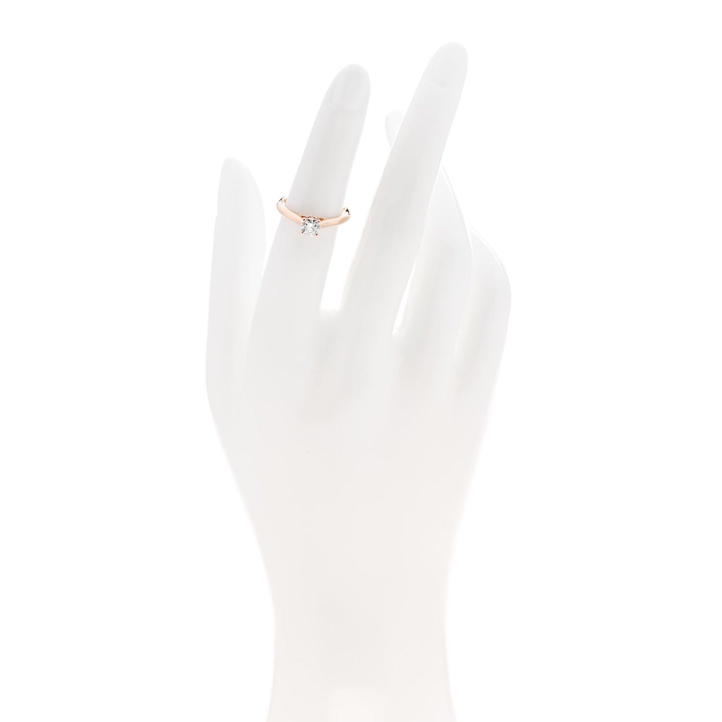 18K Pink Gold Diamond .40ct 1895 Solitaire Engagement Ring 48 4.5