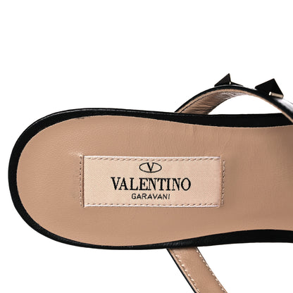 Valentino Garavani Calfskin Rockstud 50mm Flip Flop Thong Sandals 38 Black 7 of 9