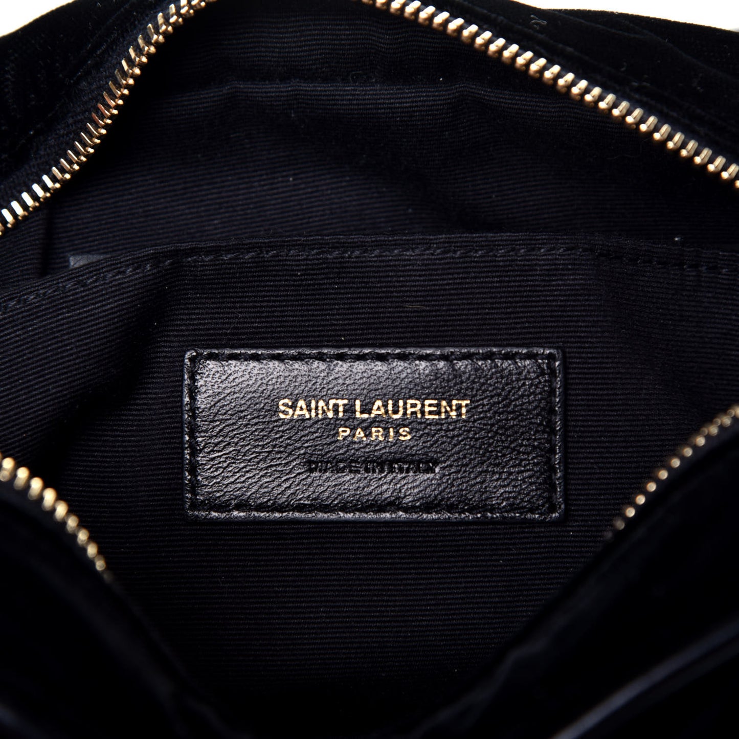 Velour Matelasse Monogram Lou Belt Bag Black