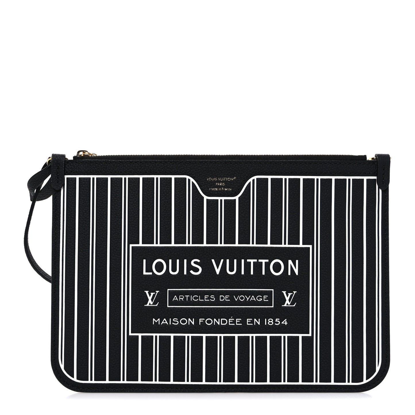 Calfskin Neverfull Inside Out MM Pochette Black