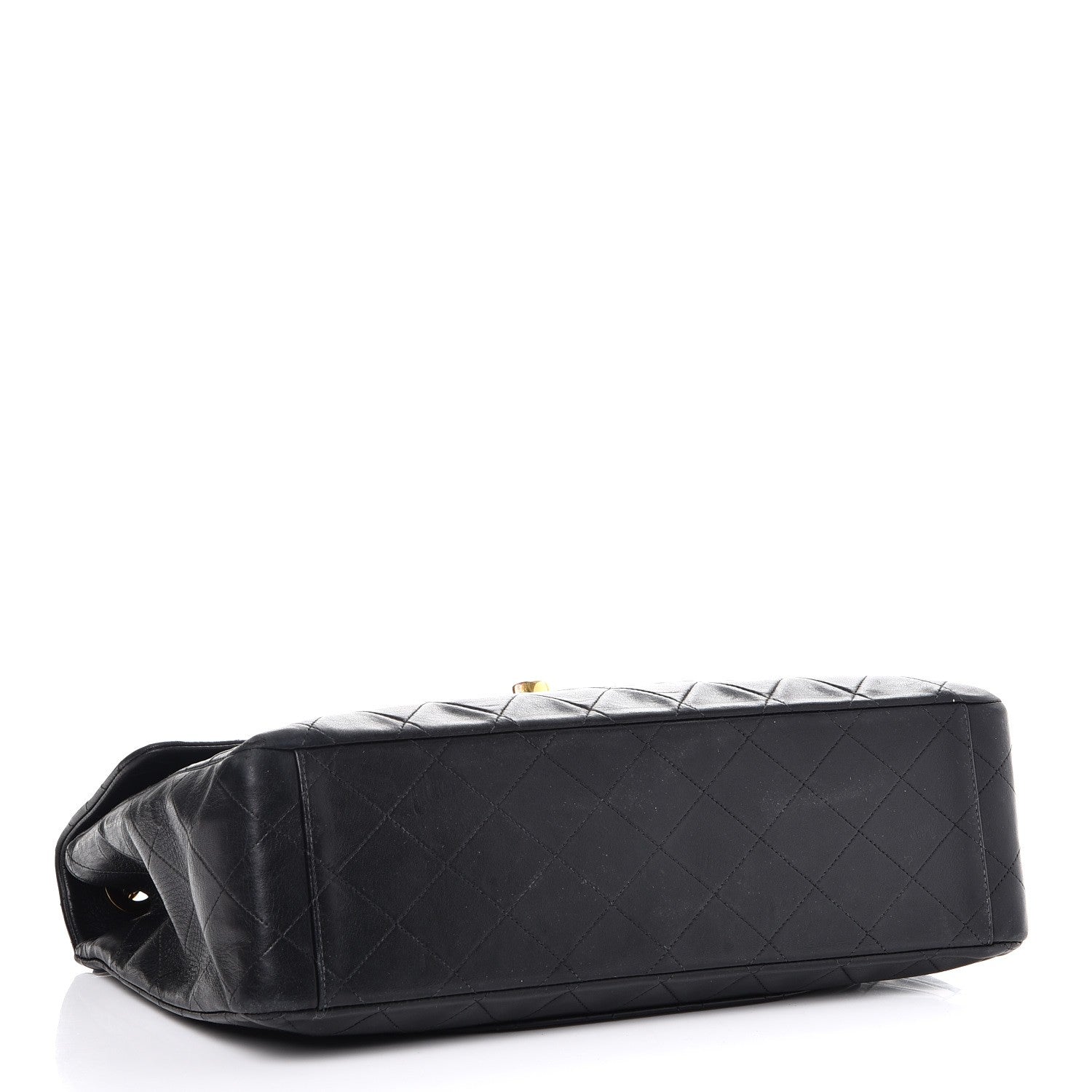 Chanel Lambskin Quilted XL Jumbo Single Flap Black 5 of 13