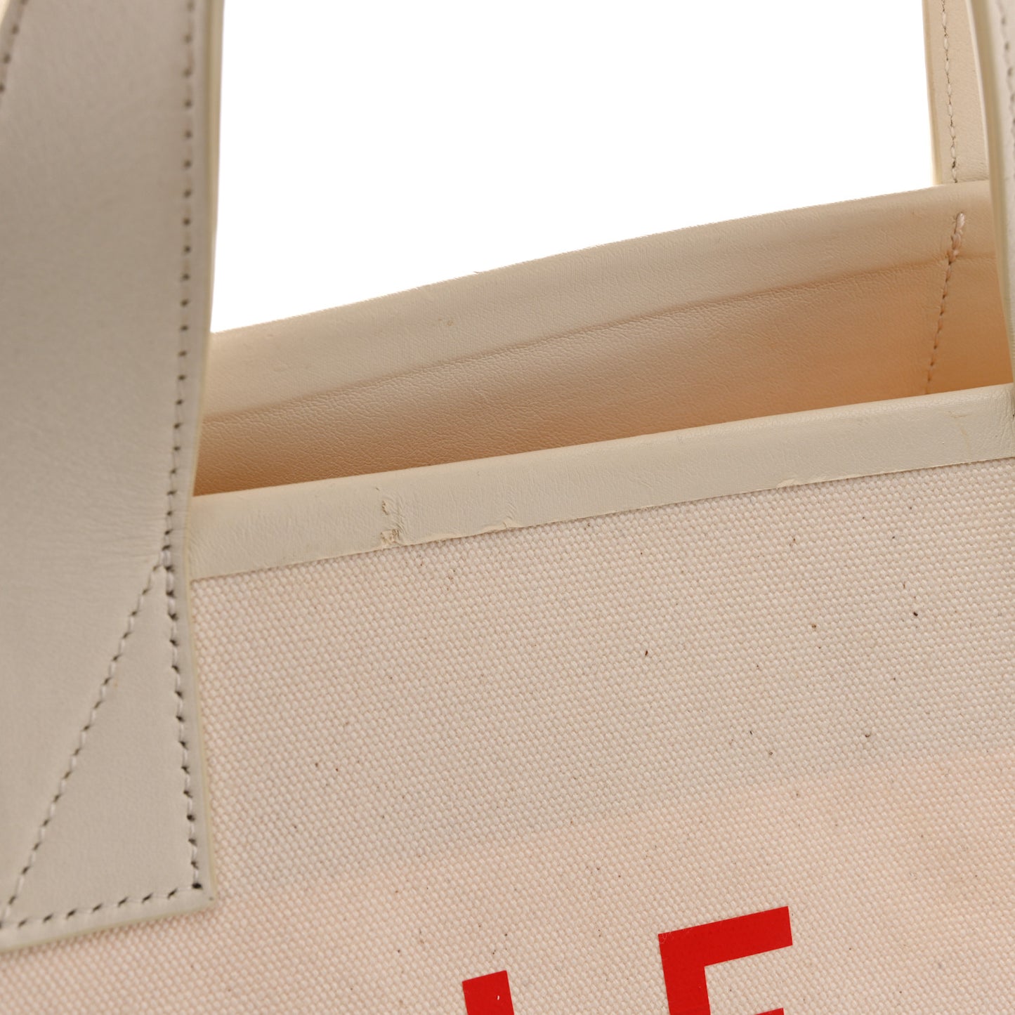 Textile Medium Made In Tote Natural Natural Red