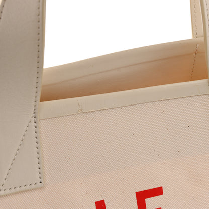 Celine Textile Medium Made In Tote Natural Natural Red 12 of 14