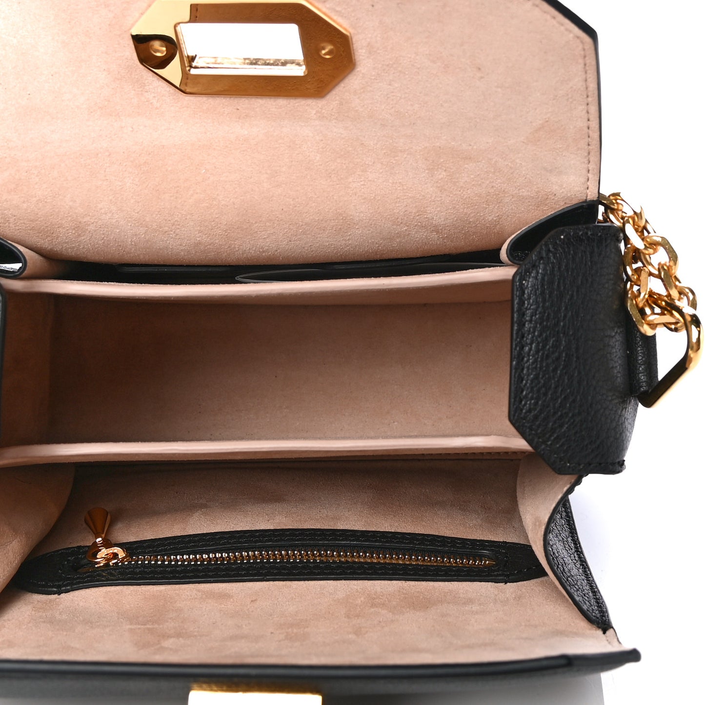 Fine Grain Goatskin Box Shoulder Bag 19 Black