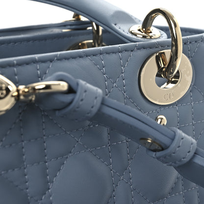 Christian Dior Lambskin Cannage Small My ABCDior Lady Dior Cloud Blue 11 of 12