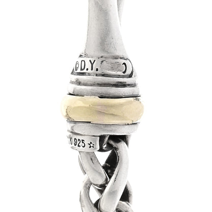 David Yurman Sterling Silver 14K Yellow Gold 6mm Wheat Chain Necklace 4 of 4