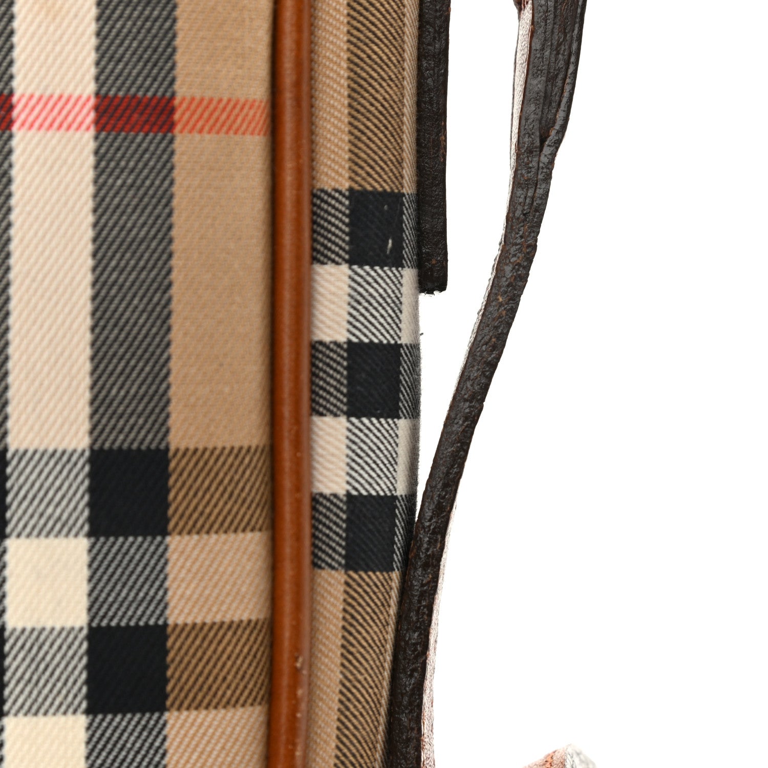 Burberry Calfskin Haymarket Check Crossbody Bag Brown 12 of 12