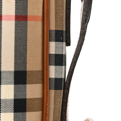 Burberry Calfskin Haymarket Check Crossbody Bag Brown 12 of 12