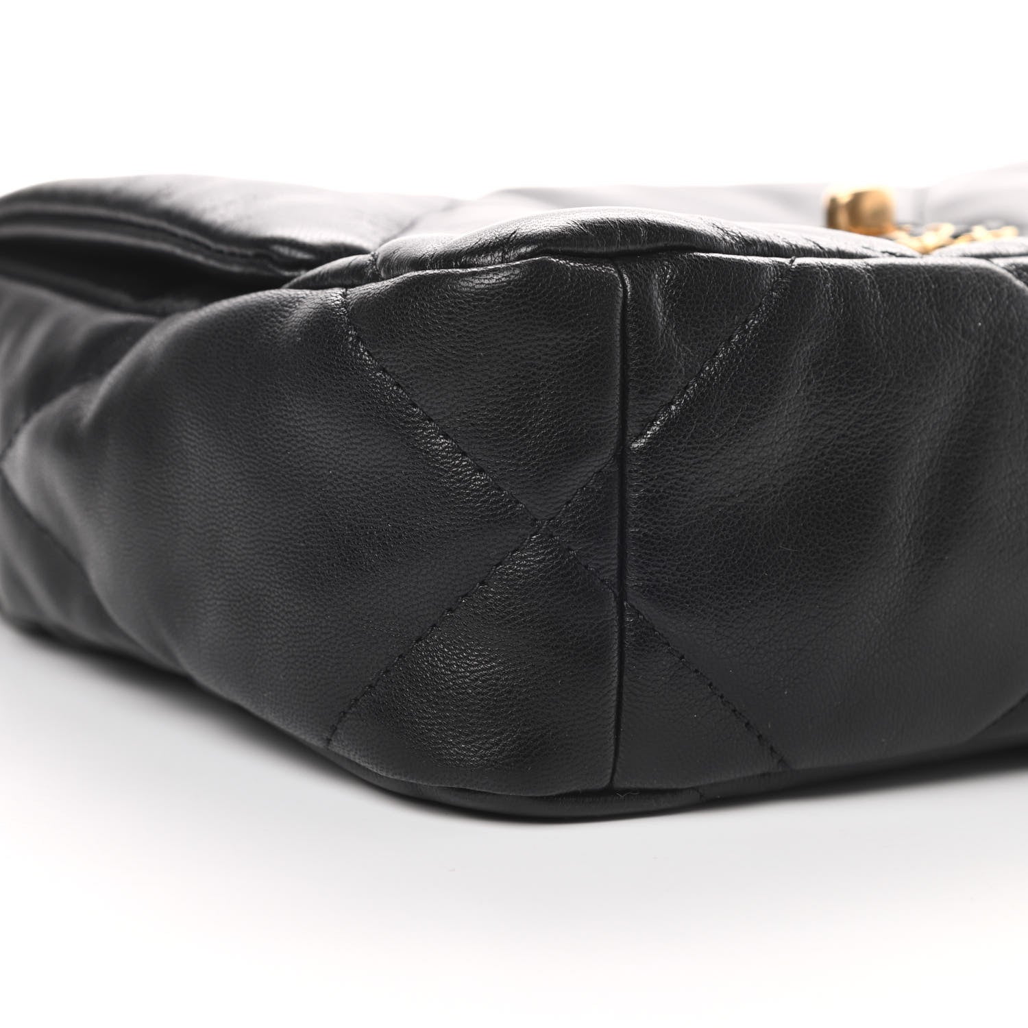 Chanel Goatskin Quilted Medium 19 Flap Black 9 of 11