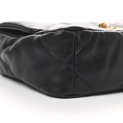 Chanel Goatskin Quilted Medium 19 Flap Black 9 of 11