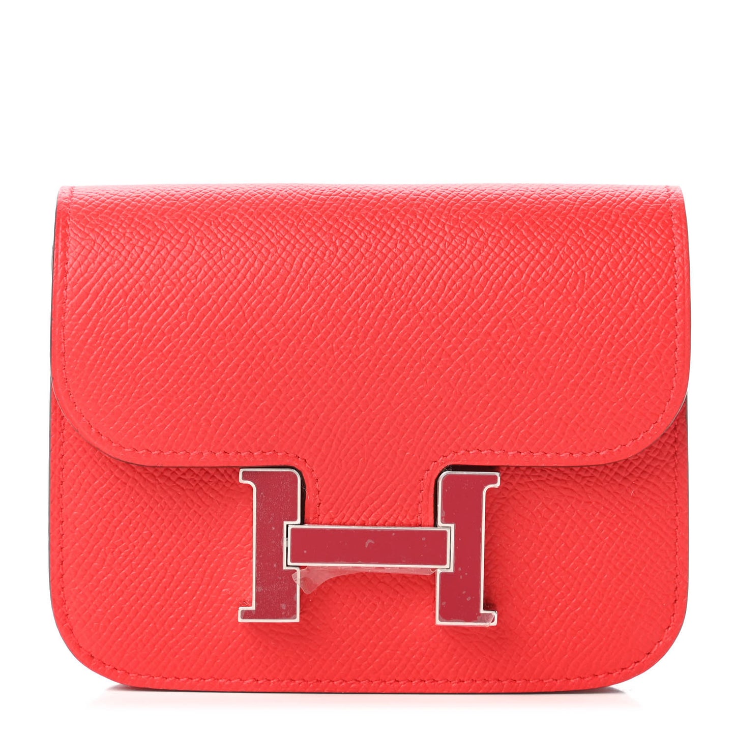 Epsom Enamel Constance Slim Wallet Rouge de Coeur Rubis