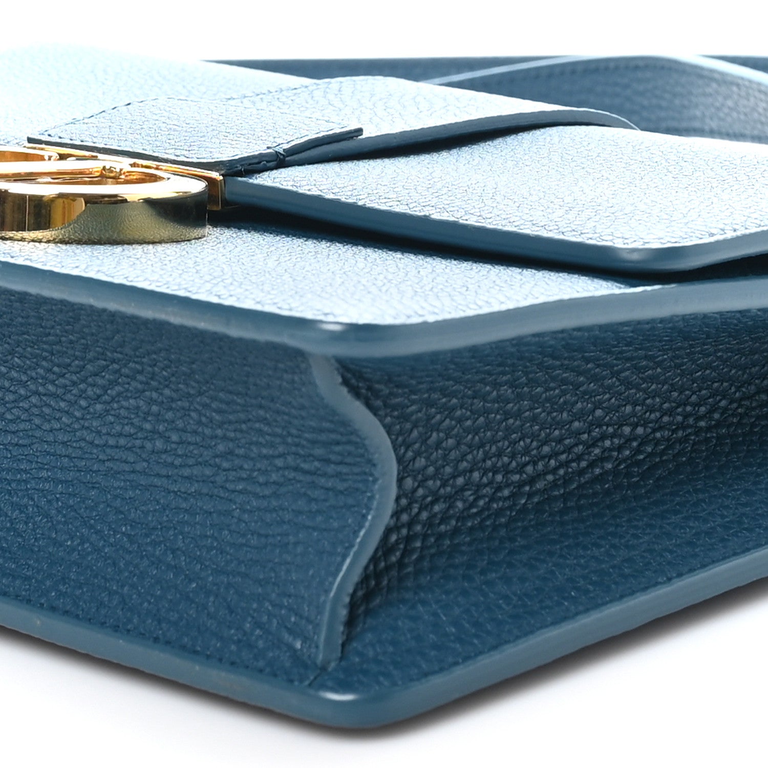 Christian Dior Grained Calfskin 30 Montaigne Flap Bag Blue 11 of 11