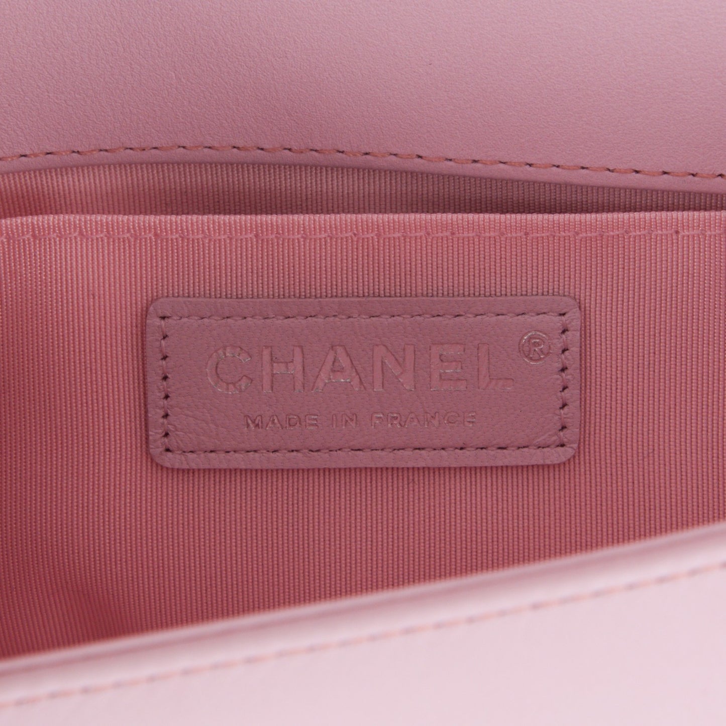 Lambskin Iridescent PVC Chevron Quilted Small Boy Flap Light Pink Silver