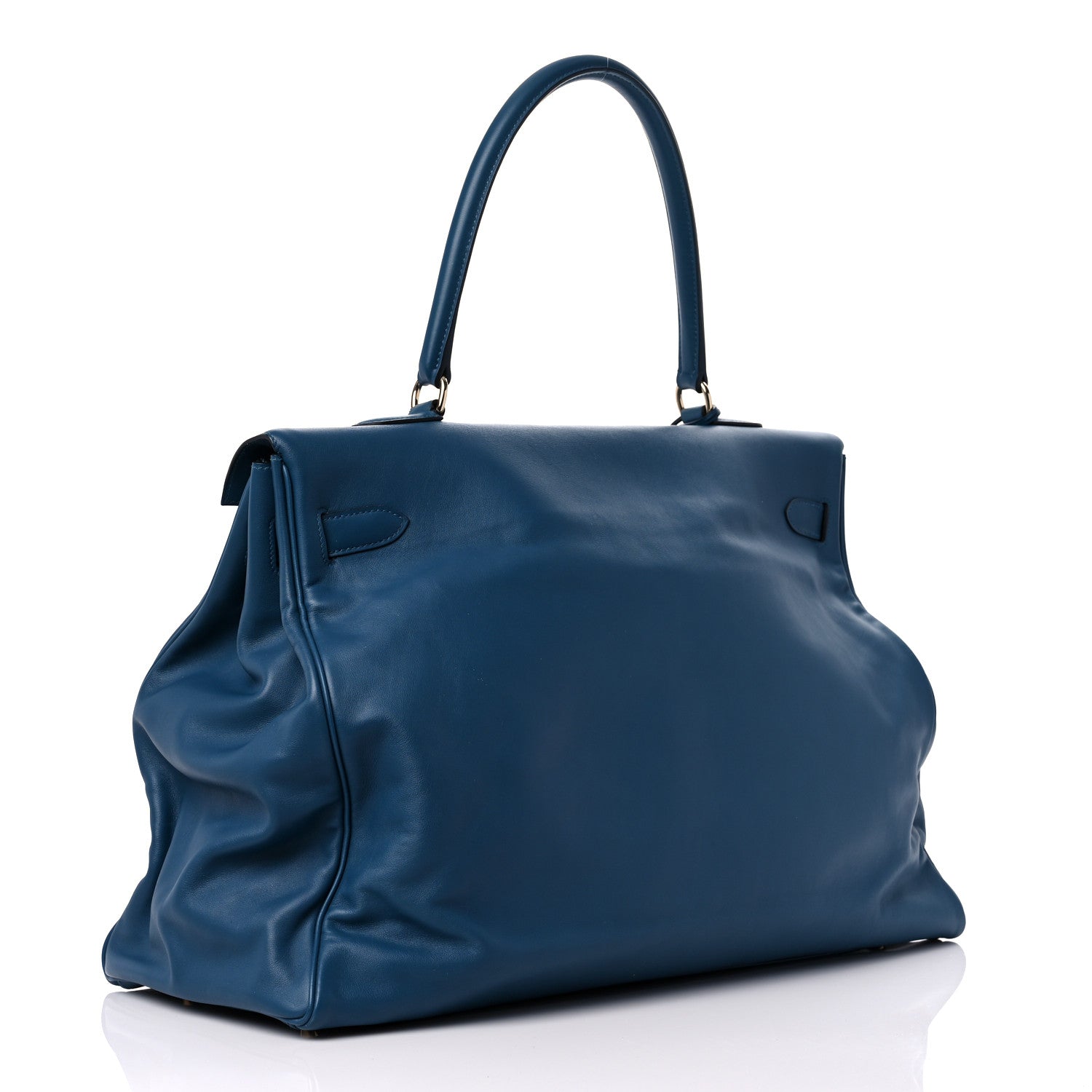 Hermes Veau Sikkim Kelly Relax 50 Bleu Thalassa 2 of 10