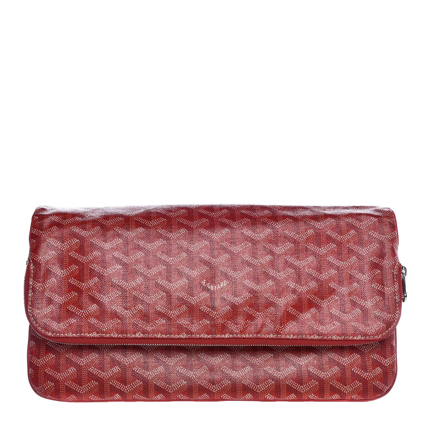 Goyardine Sainte Marie Soft Clutch Red