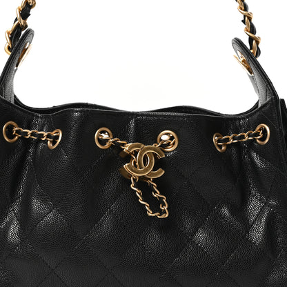 Chanel Caviar Quilted Mini Chanel 25 Handbag Black 8 of 11