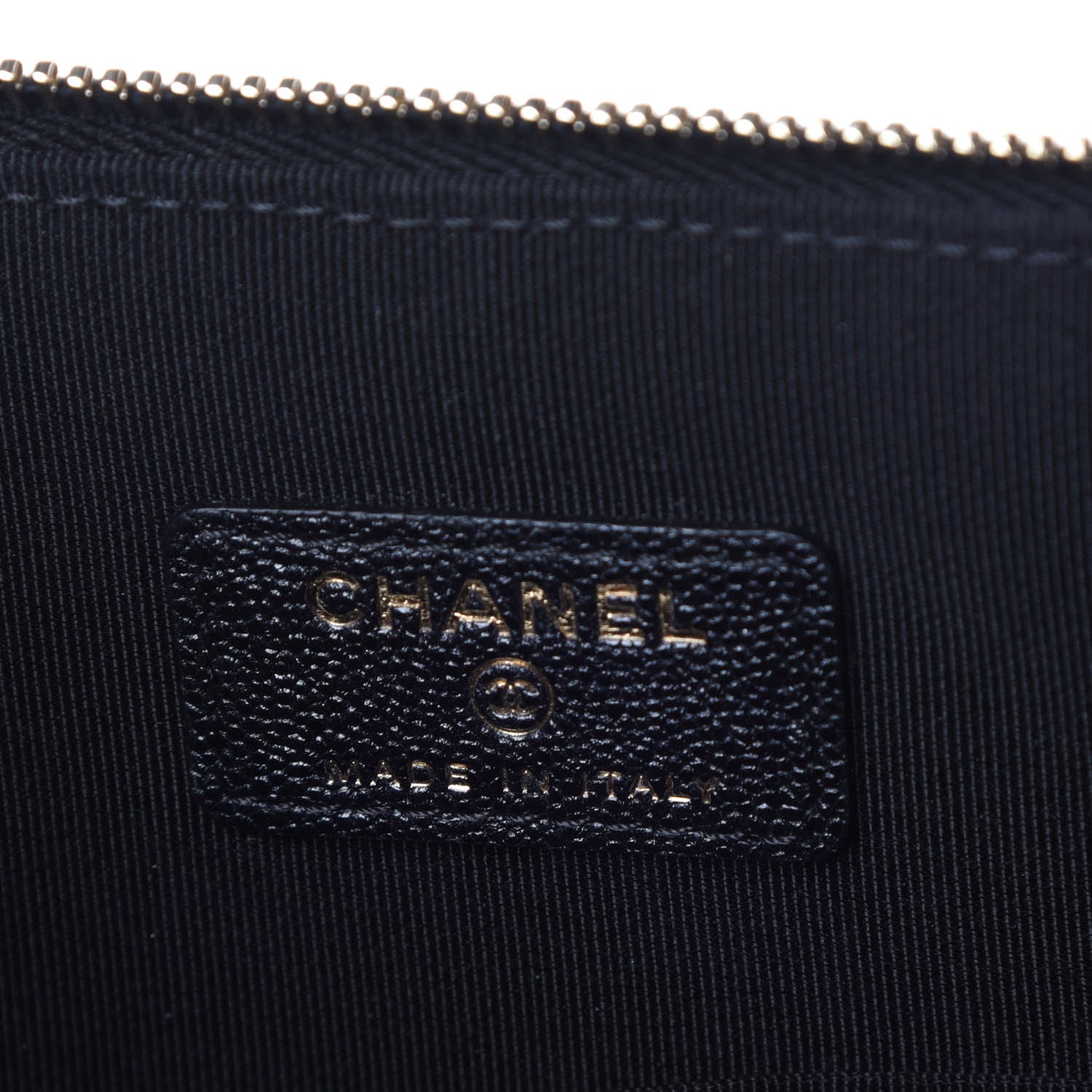 Chanel Iridescent Caviar Quilted Large Flap Cosmetic Case Black 6 of 8