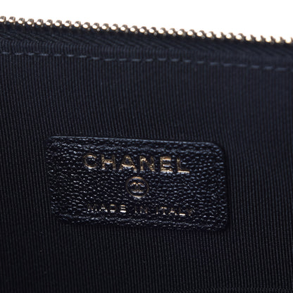 Chanel Iridescent Caviar Quilted Large Flap Cosmetic Case Black 6 of 8