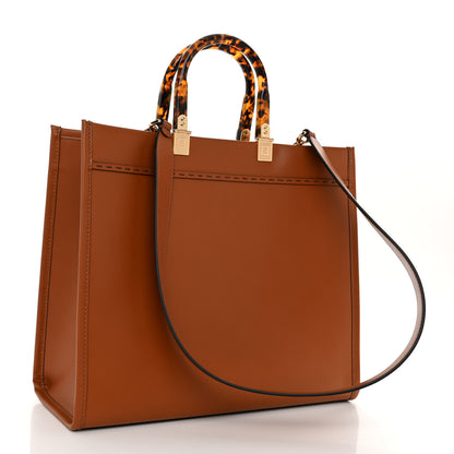 Fendi Vitello King Plexiglass Medium Fendi Sunshine Shopper Tote Cuoio 3 of 9