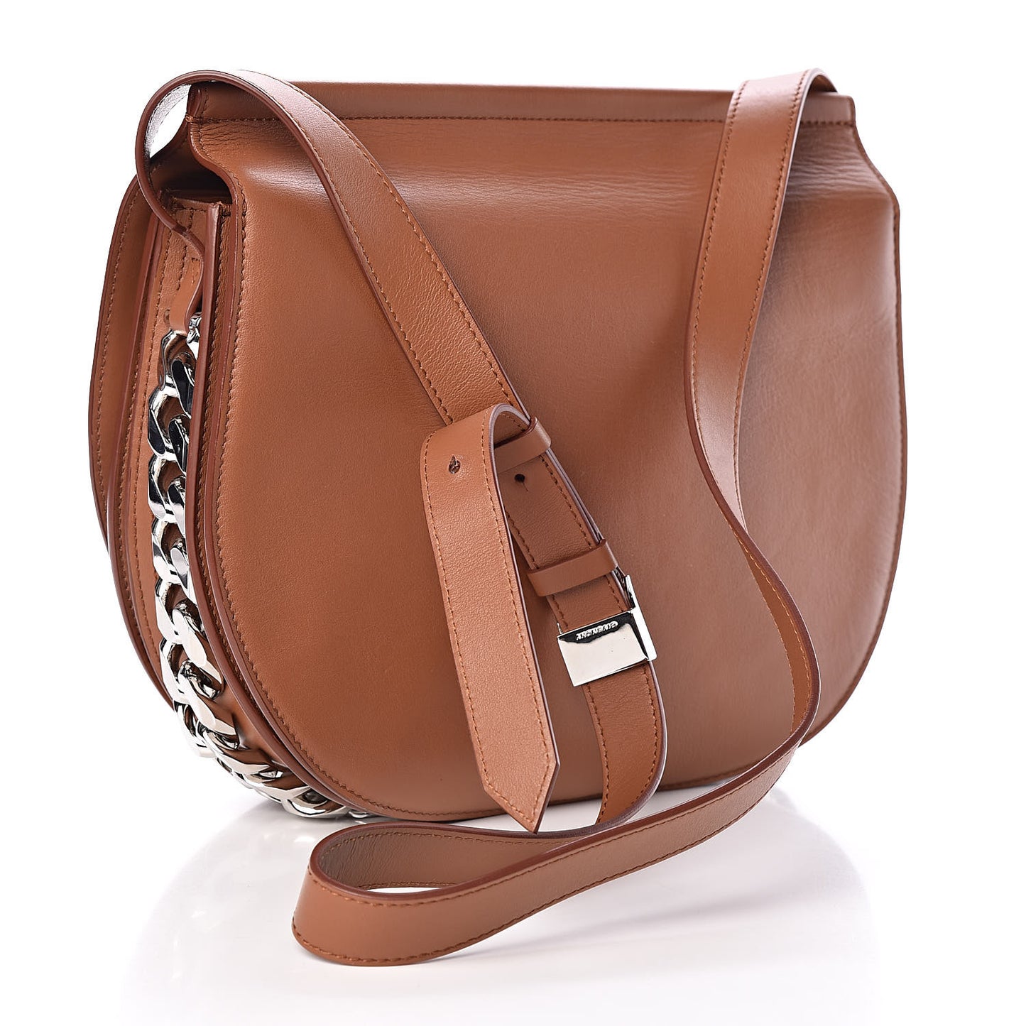 Calfskin Infinity Saddle Bag Cognac