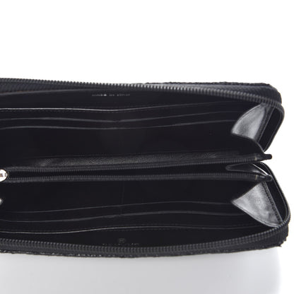 Chanel Crackled Patent Calfskin Large Gusset Zip Around Wallet Black 5 of 11