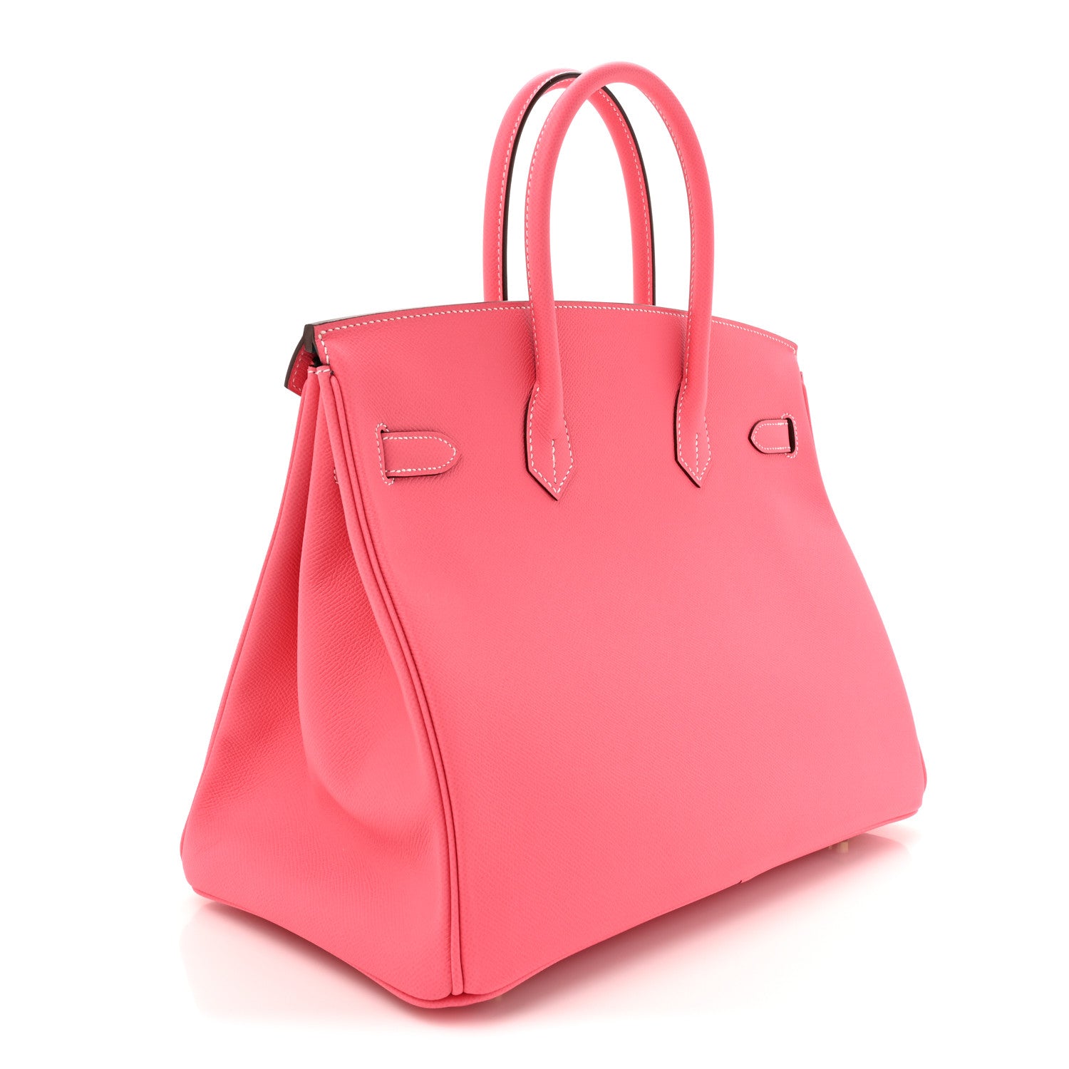 Hermes Epsom Horseshoe Birkin 35 Rose Azalee Malachite 3 of 11