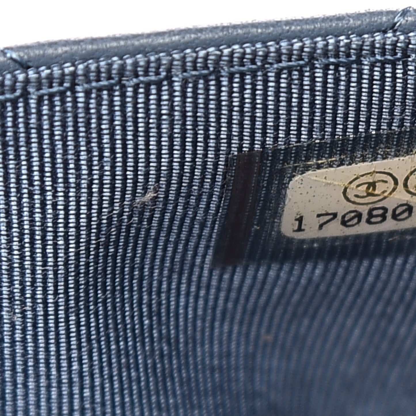 Lambskin Quilted Wallet On Chain WOC Blue