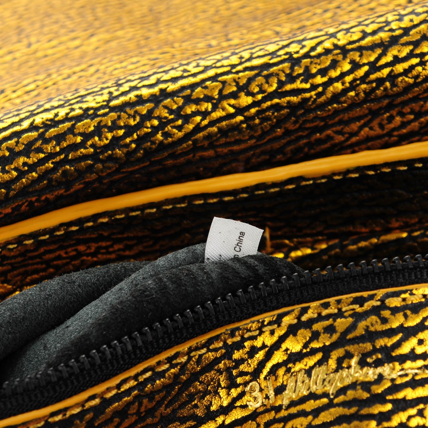 3.1 Phillip Lim 3.1 Metallic Textured Calfskin Large Pashli Satchel Gold 8 of 8