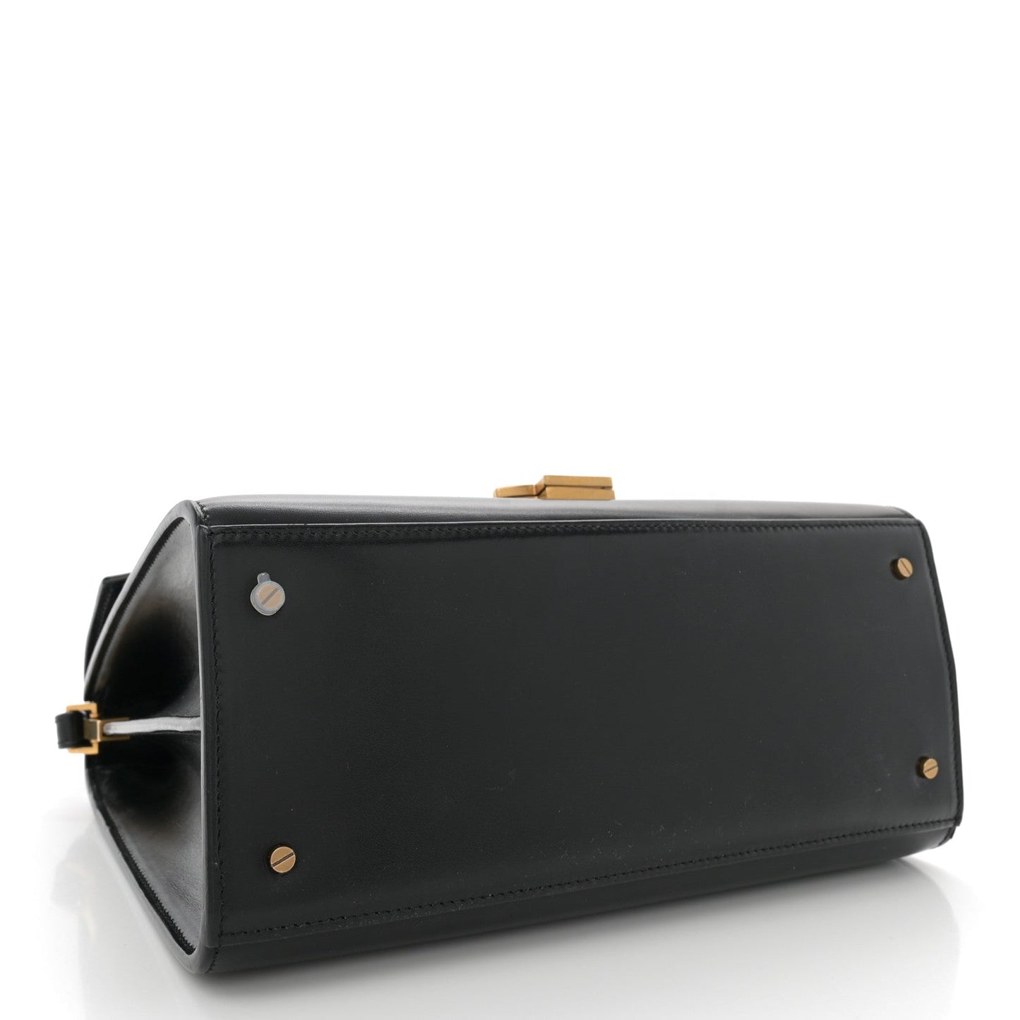 Smooth Calfskin Medium Classic Monogram Cassandra Top Handle Black Rouge Legion