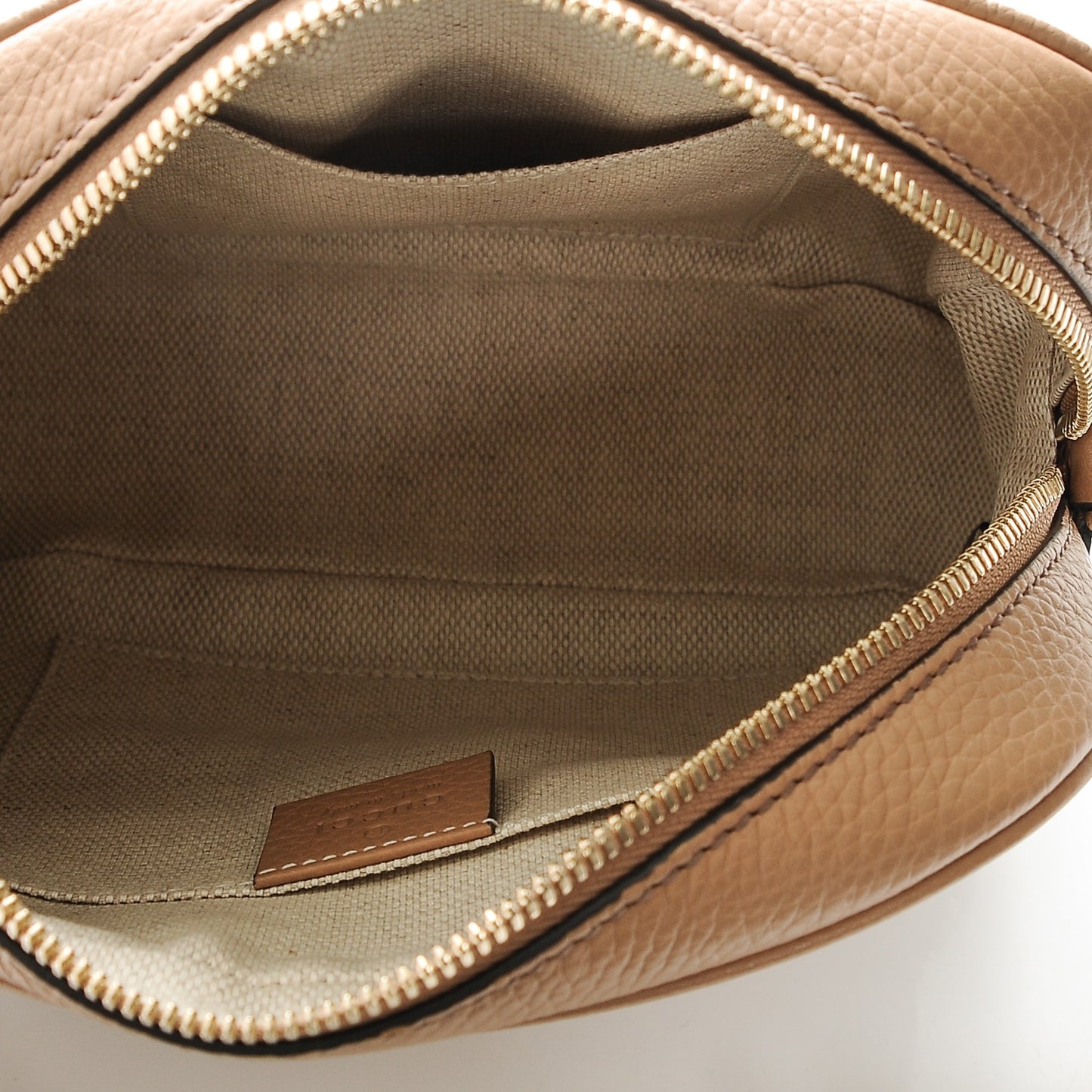 Pebbled Calfskin Small Soho Disco Bag Rose Beige