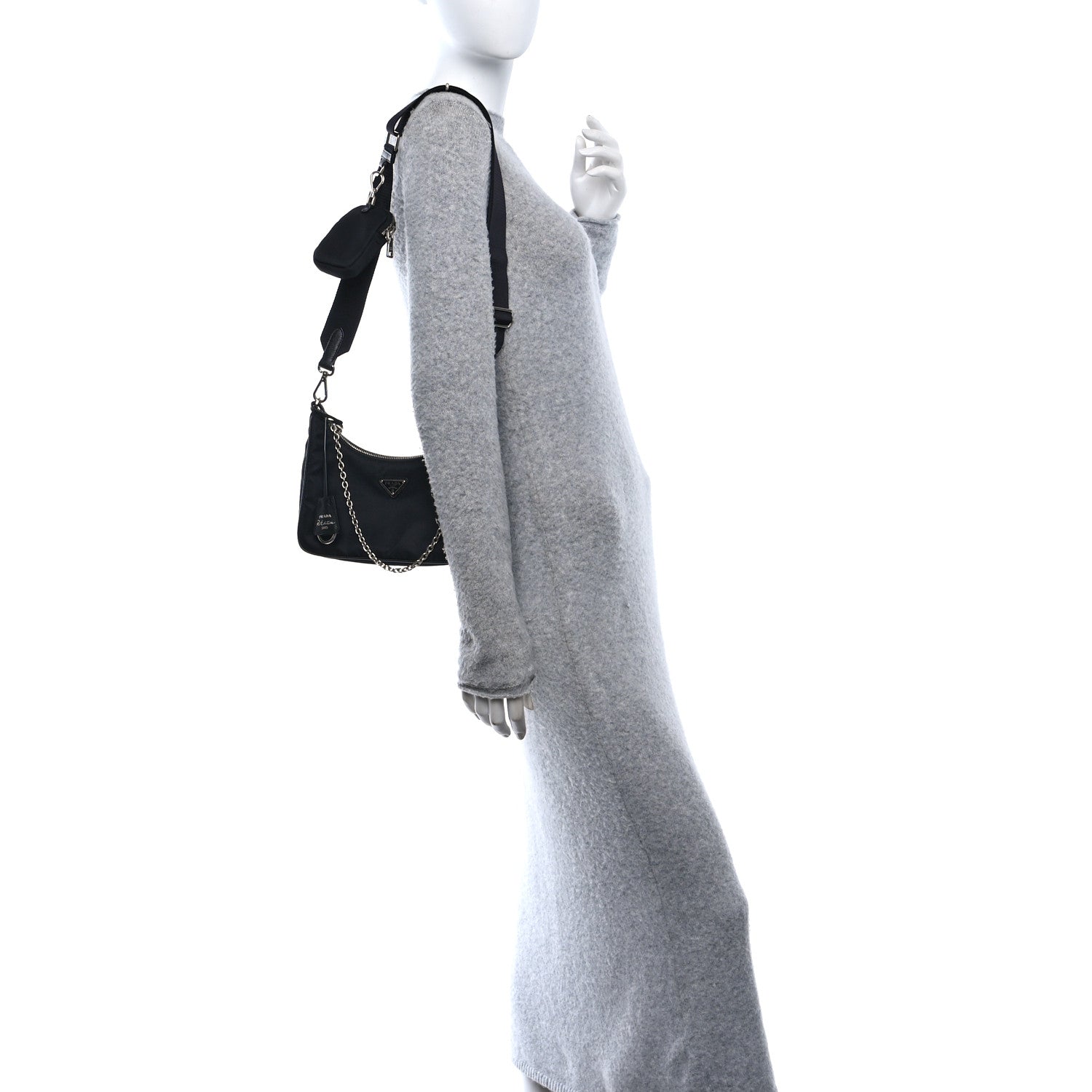 Prada Nylon Re-Edition 2005 Shoulder Bag Black 2 of 13