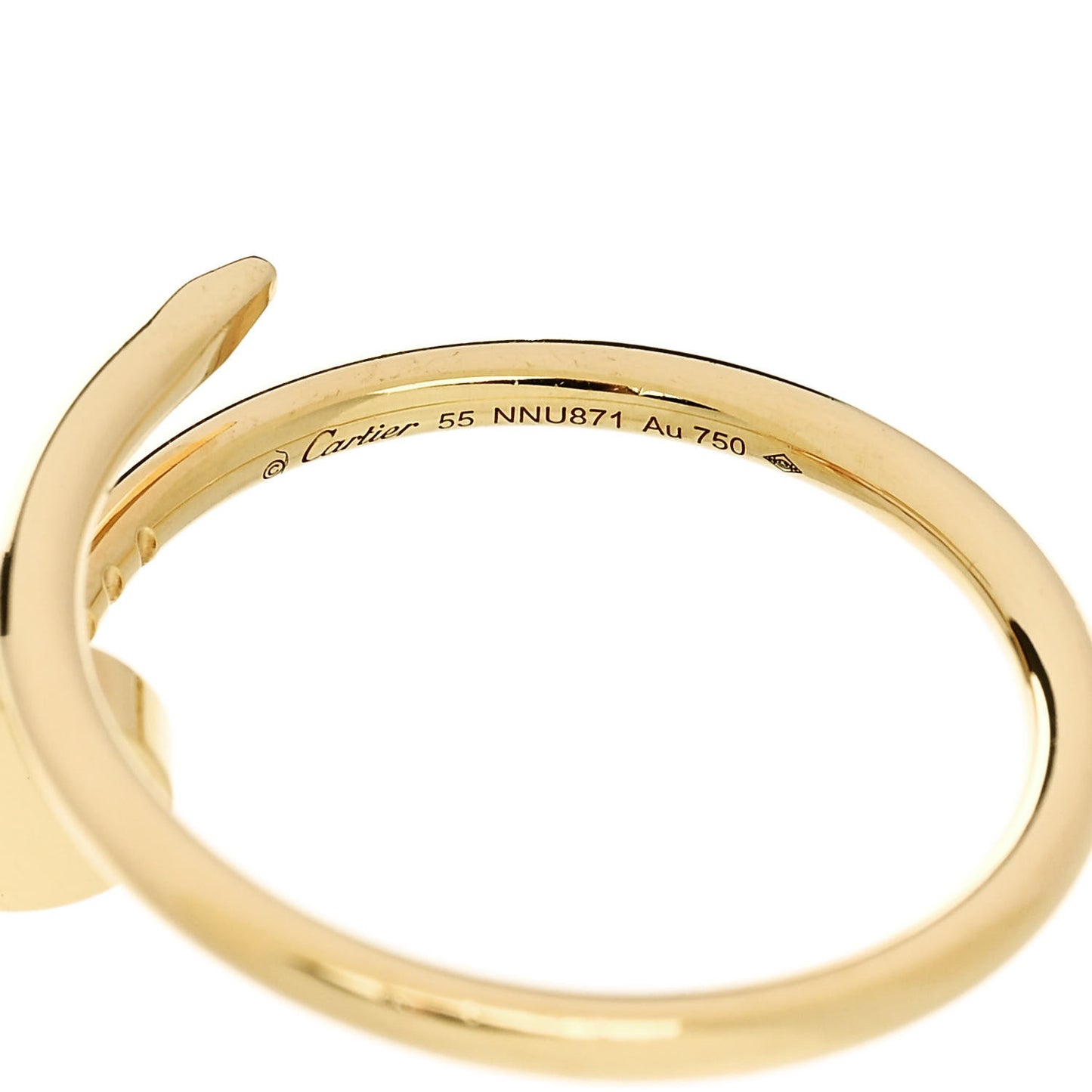 18K Yellow Gold Small Juste Un Clou Ring 55 7.25