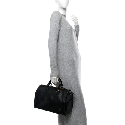 Louis Vuitton Epi Speedy 30 Black 2 of 12