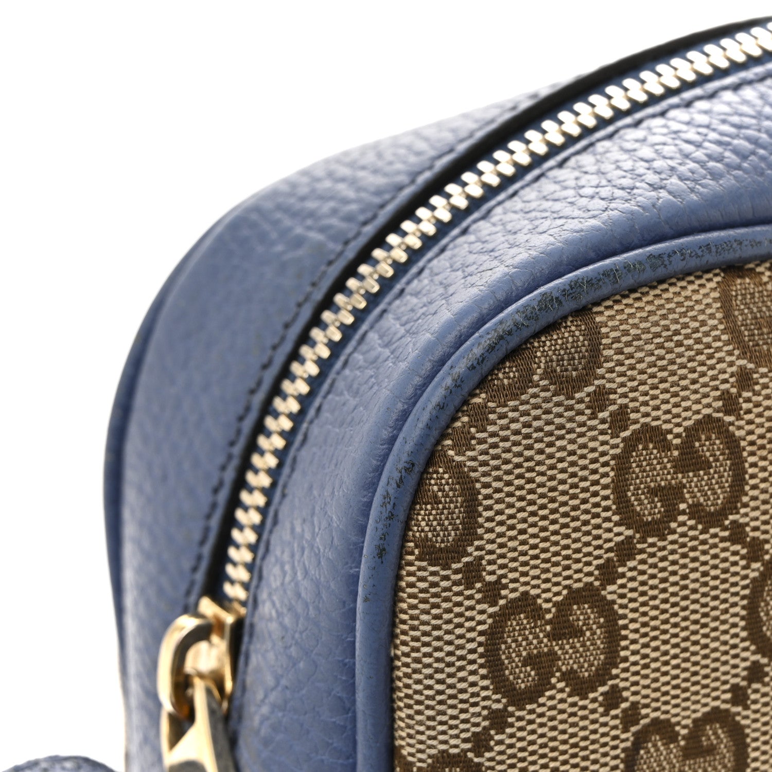 Gucci Monogram Dollar Calfskin Mini Bree Messenger Bag Beige Ebony Caspian 14 of 15
