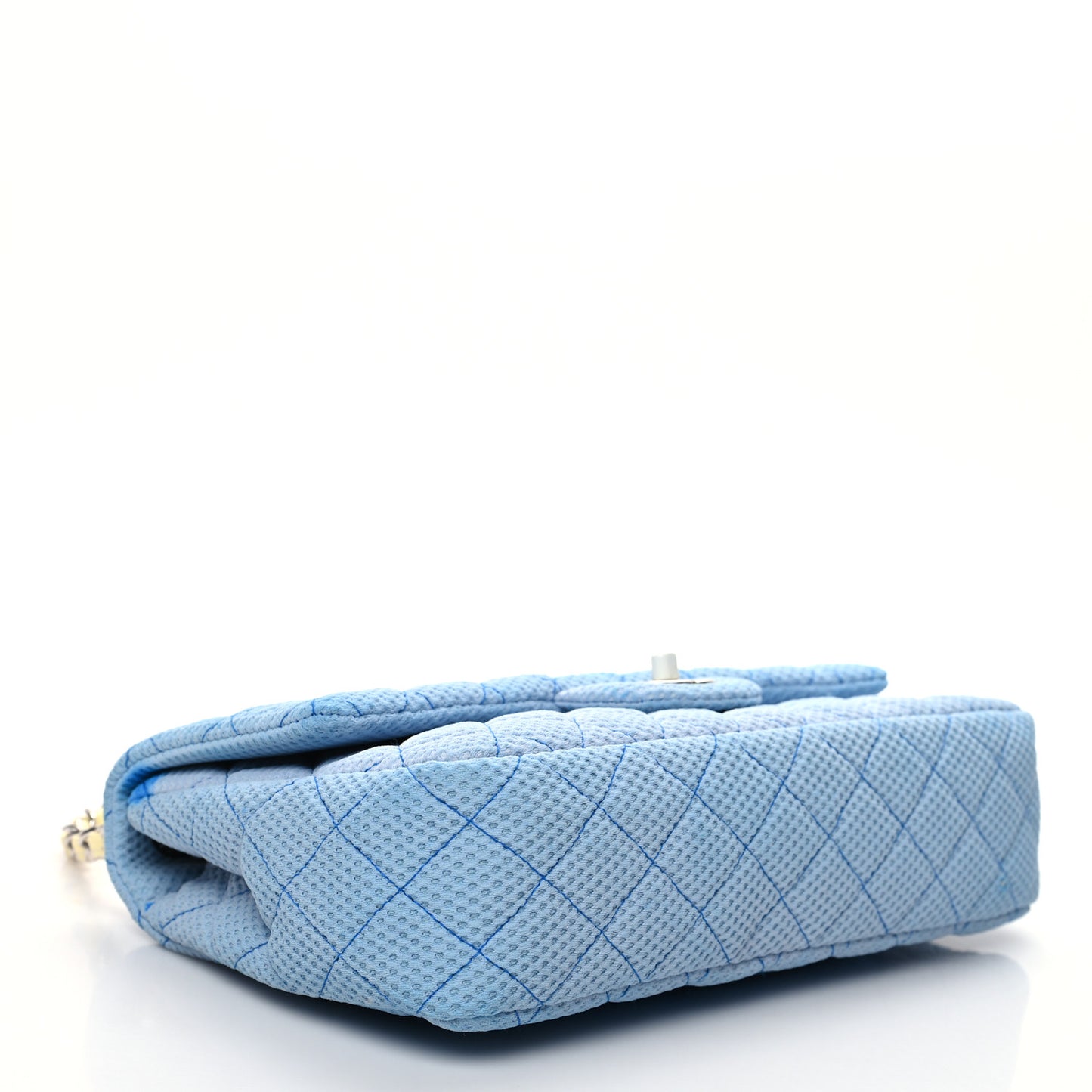 Neoprene Quilted Medium Single Flap Blue
