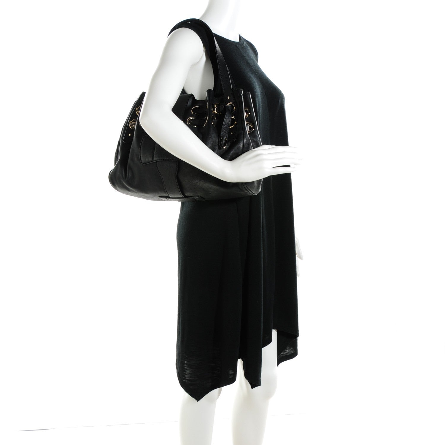 Jimmy Choo Calfskin Riki Black 2 of 6