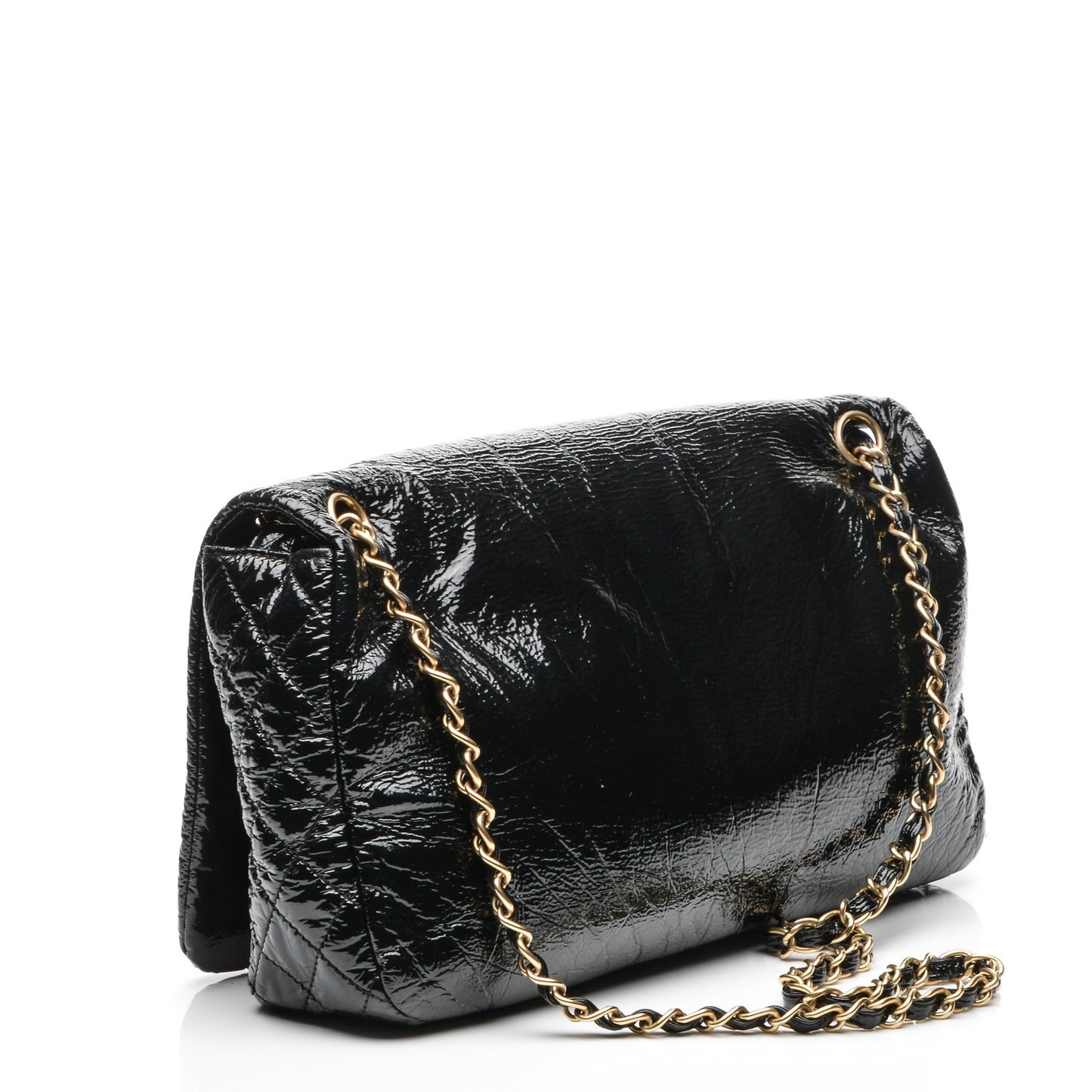 Vinyl Medium Rock and Chain Flap Black