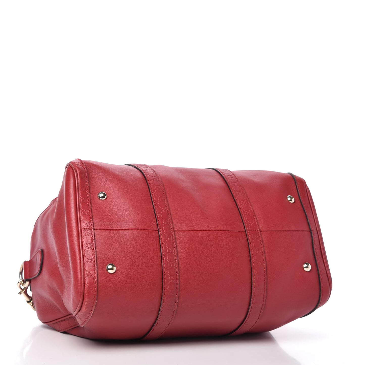 Calfskin Microguccissima Trim Medium Boston Raspberry Red