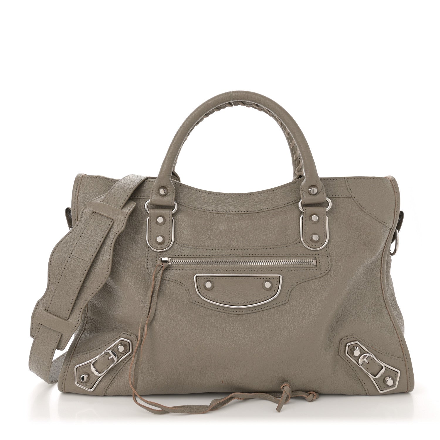Balenciaga Chevre Silver Metallic Edge Hardware City Gris Taupe 1 of 19
