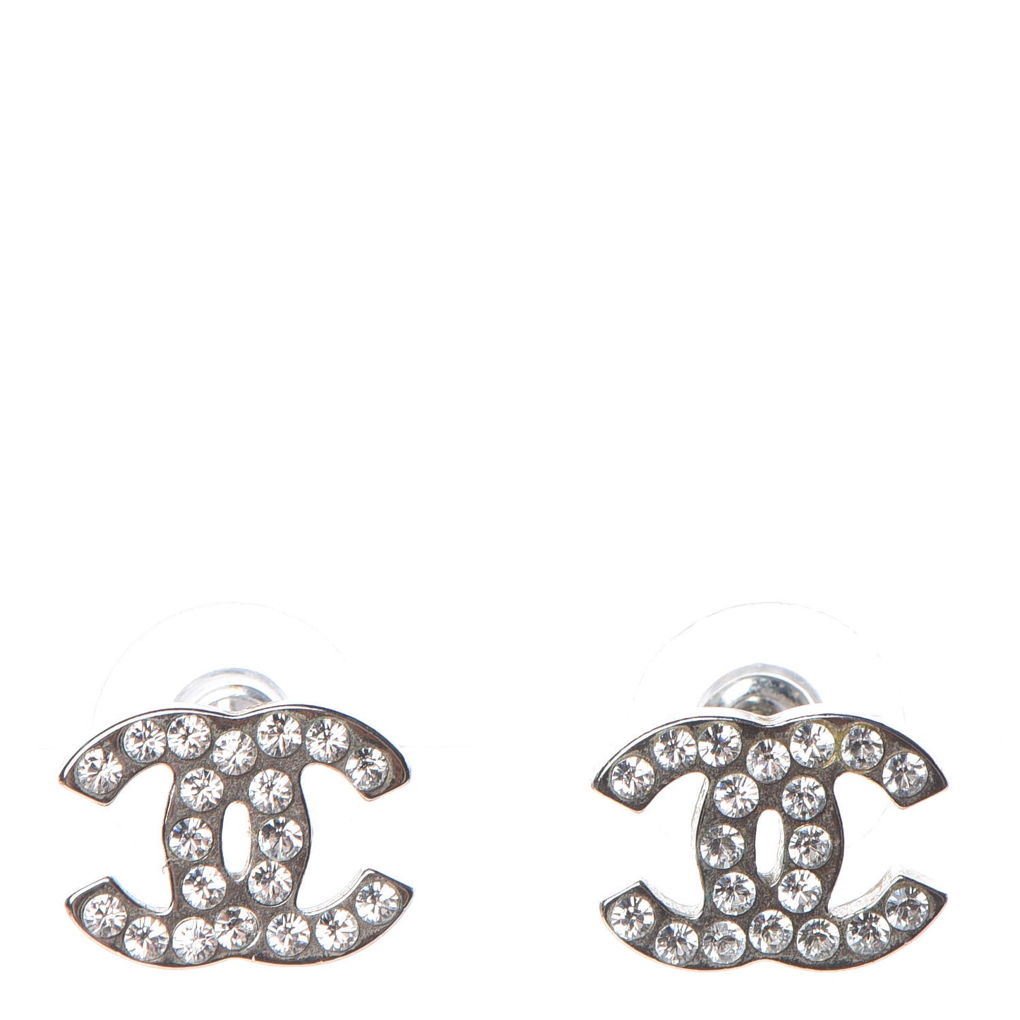 Crystal Timeless CC Earrings Silver